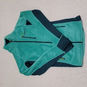 Patagonia Full Zip Soft Fleece Womens SM Green Polartec Thermal